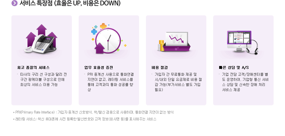 LG U+ Biz 시내전화 서비스특장점