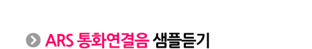 전국대표번호 ARS 서비스특징