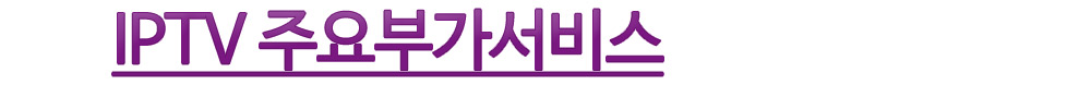 주요부가서비스