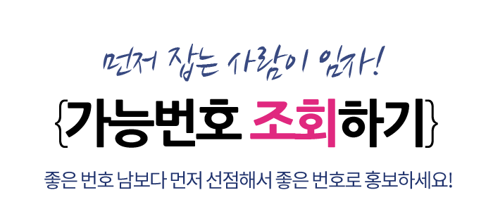 먼저 잡는 사람이 임자! 가능 대표번호 조회하기